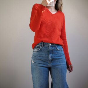 Narancs gyapjú pulcsi